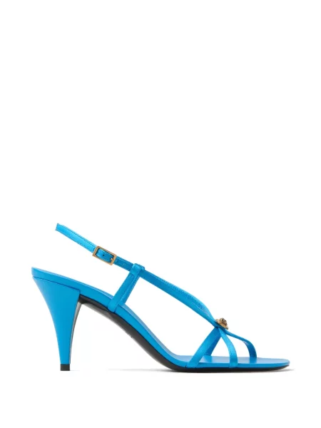 Sandale Versace din satin albastru