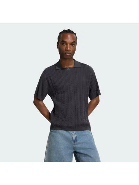 KOSZULKA CABLE KNIT FOOTBALL czarna