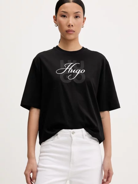 HUGO tricou pentru femei din negru