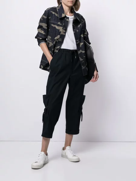 Kurtka jeansowa Ports V z nadrukiem w kamuflażu niebieska