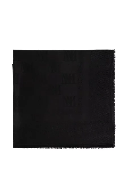 Fular Max Mara din jacard cu autograf negru