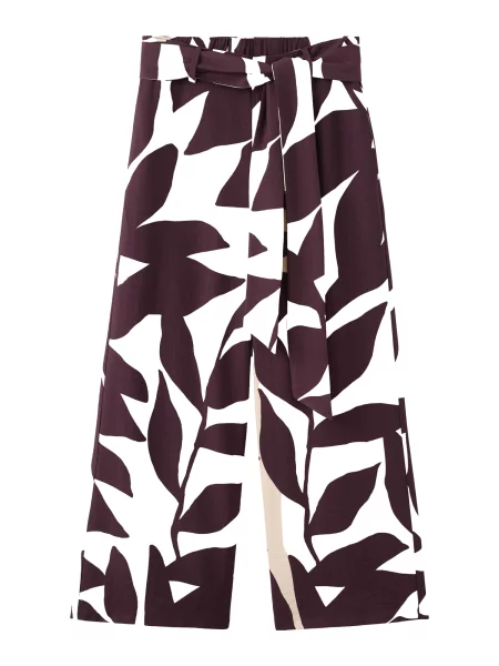 MANGO Pantaloni PLUMAS / maro bej