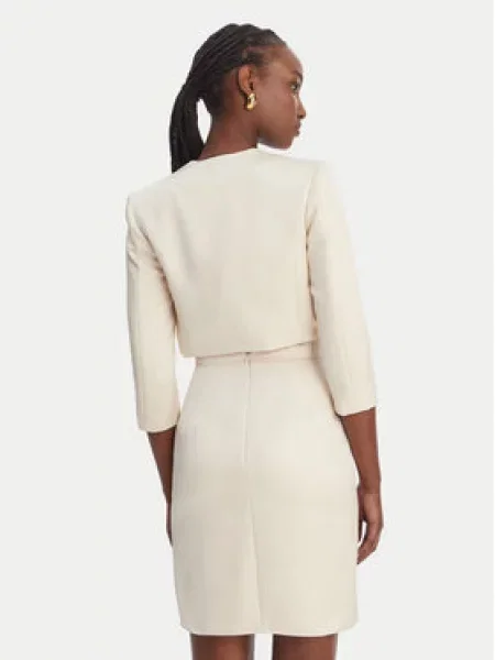 Elisabetta Franchi Cocktail obleka Écru
