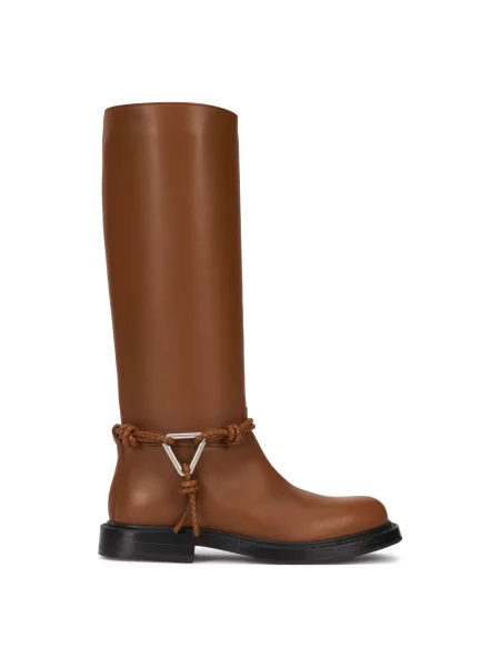 Kozaki Bottega Veneta brązowe