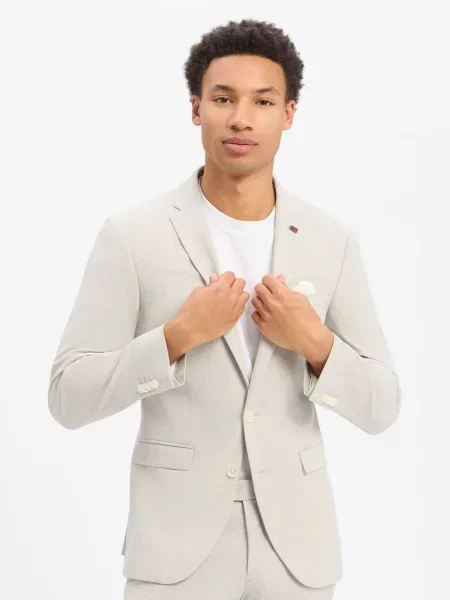Finshley & Harding London kurtka Baukaste Mężczyźni Slim Fit jednolity 44 beżowy