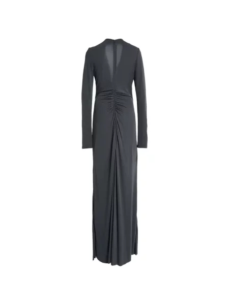 Rochie maxi Christopher Esber cu volane gri