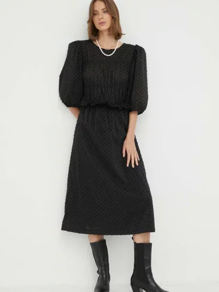 Šaty midi černá