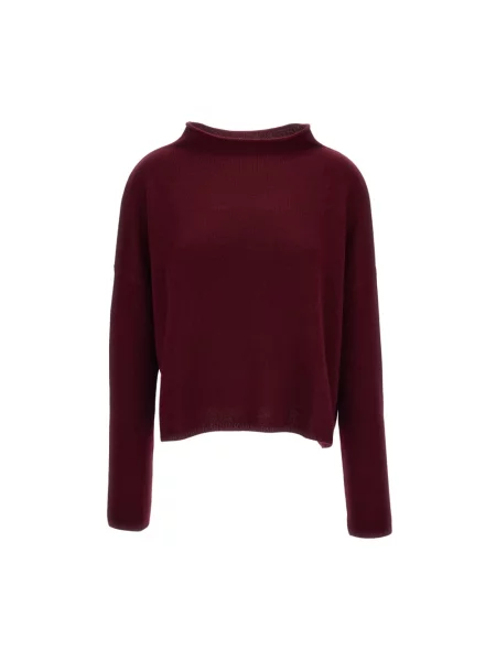 Sweter Lisa Yang z kaszmiru z okrągłym dekoltem czerwony