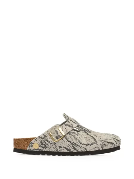 Papuci tip mules Birkenstock cu imagine cu model piele de șarpe