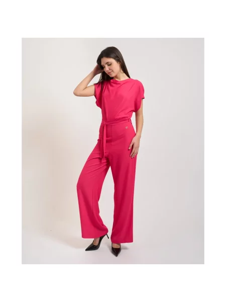 Sukienka Yes Zee z krótkim rękawem różowa