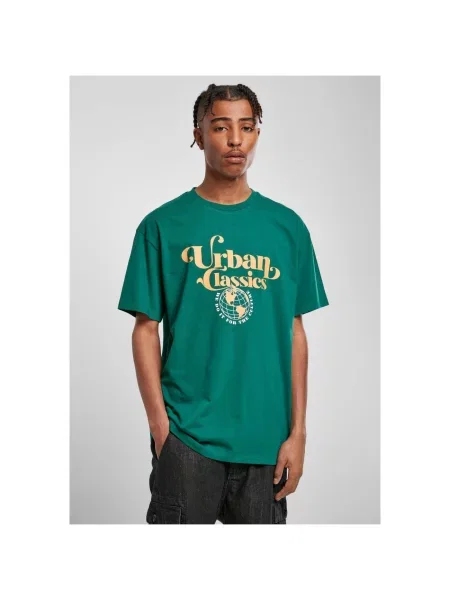 Tricou Urban Classics cu autograf verde