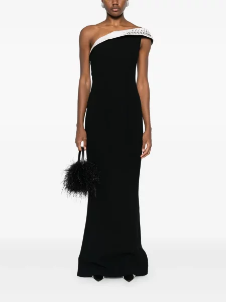 Rochie Jean-louis Sabaji de cristal din crep de costum negru