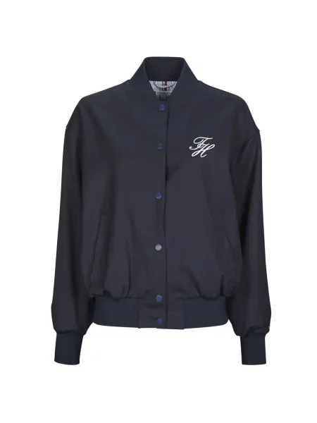 Geacă bomber Tommy Hilfiger de lână albastru