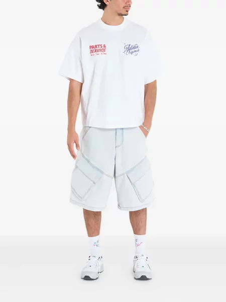 Футбол тениска с дълъг ръкав Adidas на райета мъниста бяло