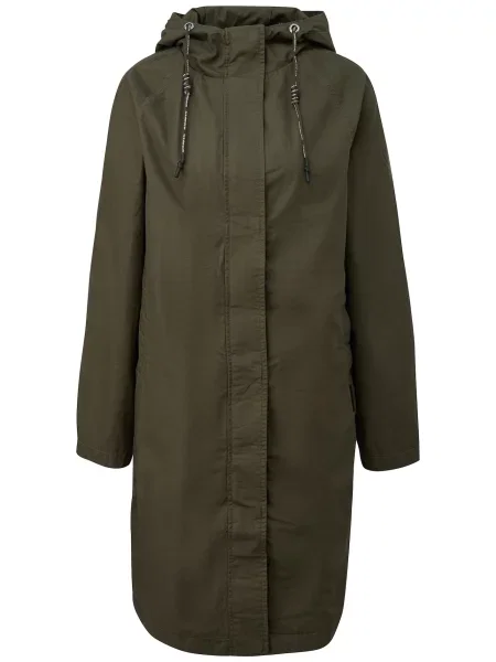 QS Palton de primăvară-toamnă închis verde