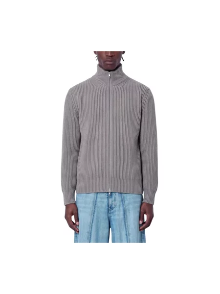 Dzianinowy kardigan Mm6 Maison Margiela szary