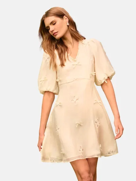 Love & roses Rochie crem