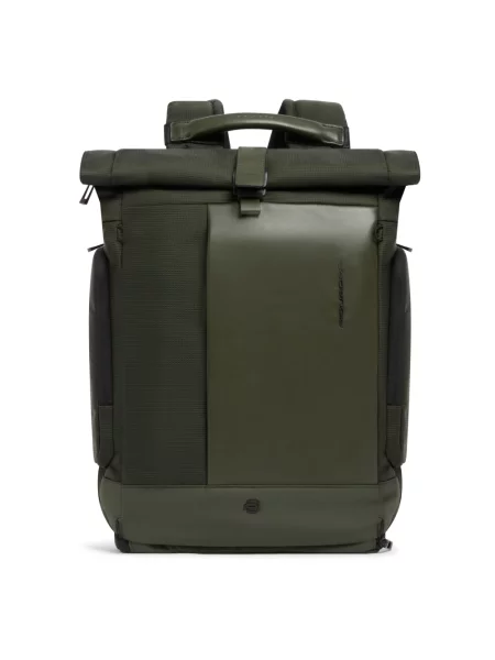 Torba na laptopa Piquadro skórzana zielona
