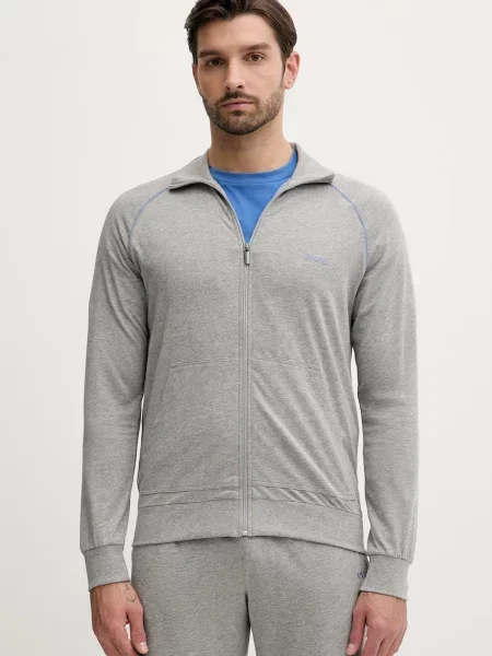 BOSS bluza lounge gładka szary