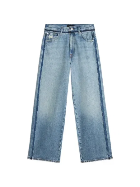 Jeansy 7 For All Mankind w paski niebieskie