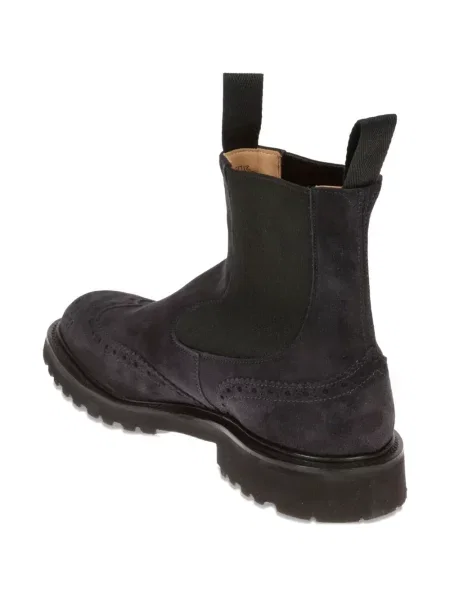 Botine chelsea Tricker's din piele de căprioară albastru