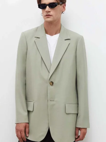 Won Hundred sacou din lana verde