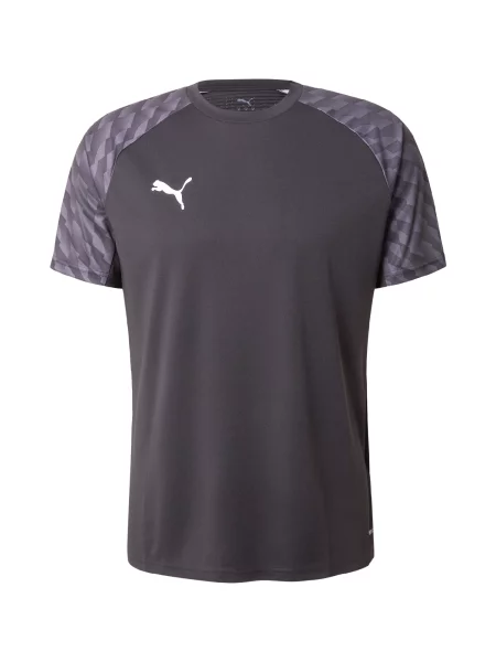 PUMA Tricou funcțional gri deschis / negru alb