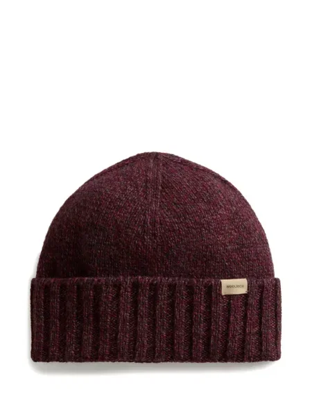 Căciulă Woolrich de lână cu nervuri roșu