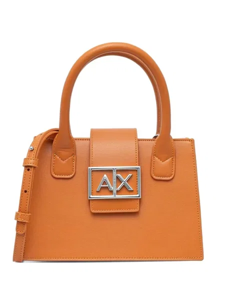 Shopper táska Armani Exchange autogrammal narancsszínű