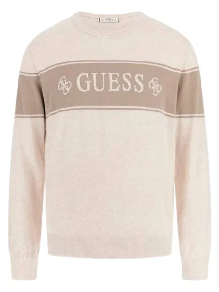 GUESS Pulover Geoffrey / svetlo rjava