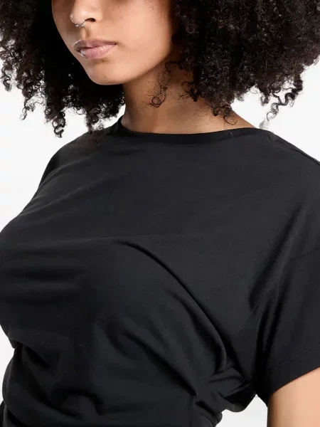Tricou Adidas cu dungi cu broderie alergare gri