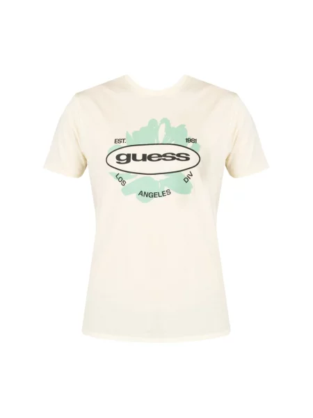 Koszulka Guess z logo żółta