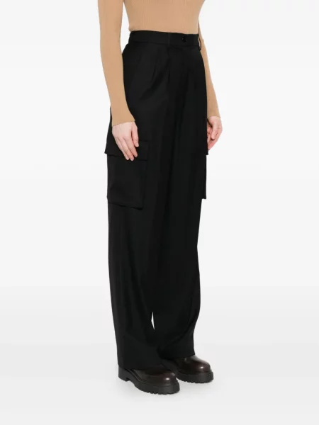 Pantaloni cargo Herno plisate negru