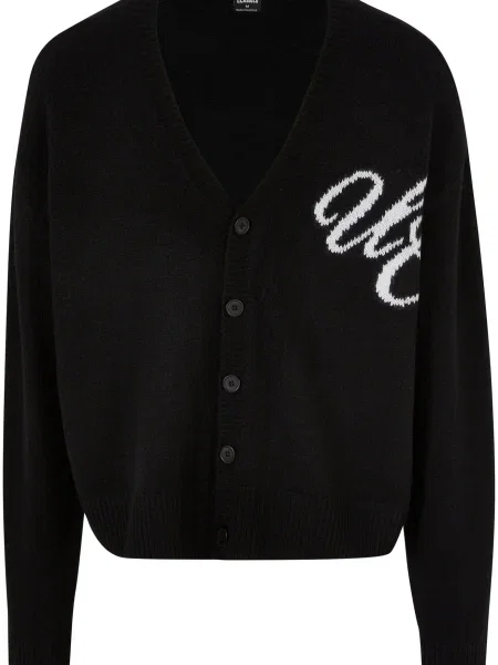 Urban Classics Geacă tricotată / alb negru