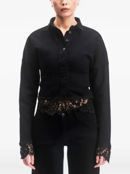 Cămașă Ow Collection din dantelă negru