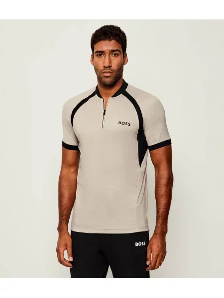 Tricou polo Boss Green bej