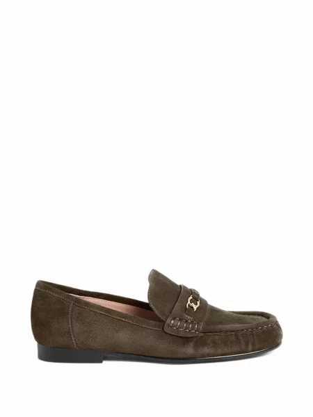 Pantofi loafer Coccinelle din piele de căprioară cu autograf maro