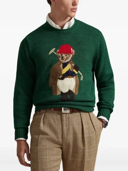 Șapcă Polo Ralph Lauren cu decolteu în V cu autograf în carouri albastru