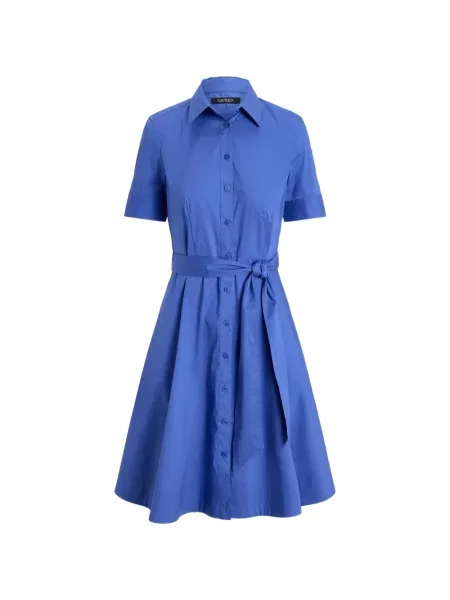Scurt cu centură rochie tip cămașă Lauren Ralph Lauren albastru