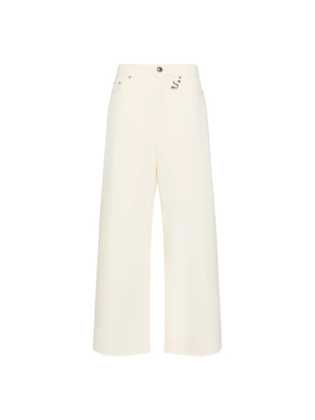 Szerokie jeansy Sportmax beżowe
