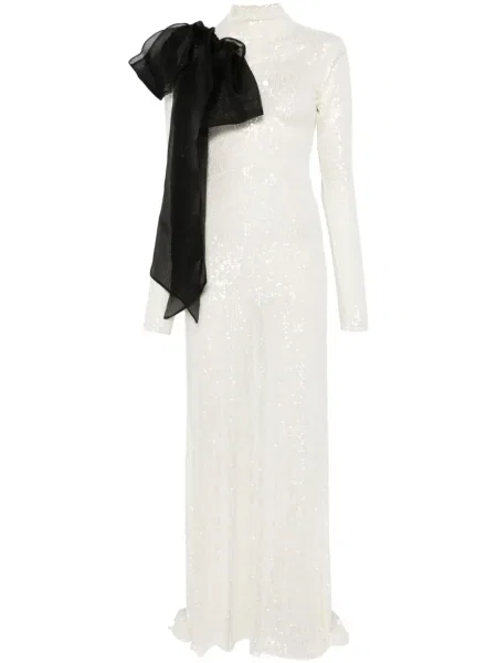 Rochie maxi Atu Body Couture drapată de costum alb