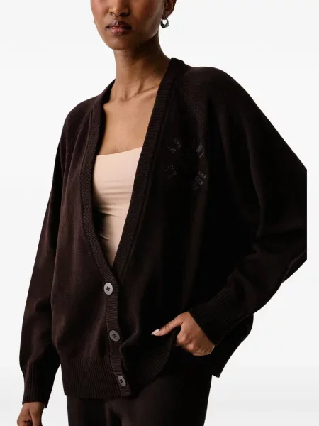 Cardigan Armani Exchange cu autograf maro