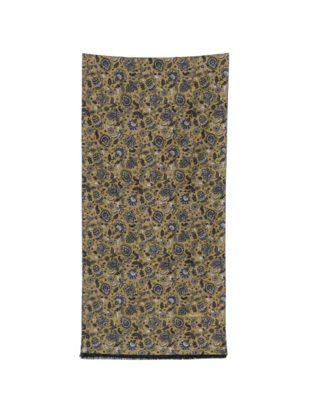 Fular Kiton cu model floral cu imagine verde