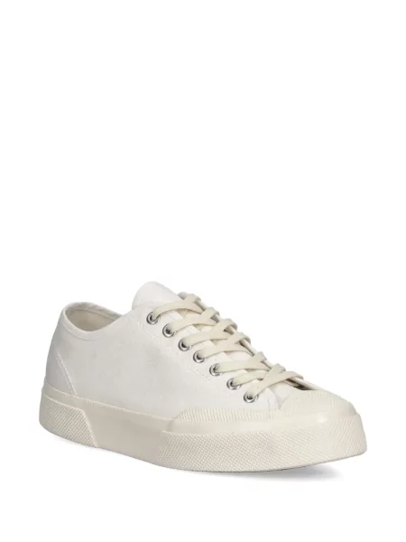 Sneakerși Superga cu șireturi din dantelă alb