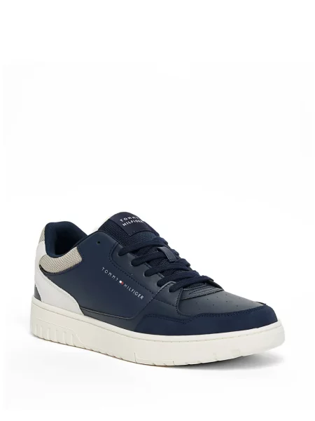 Sneakerși Tommy Hilfiger din piele de căprioară albastru