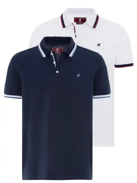 Williot Tričko námořnická modř / opálová / vínově červená bílá