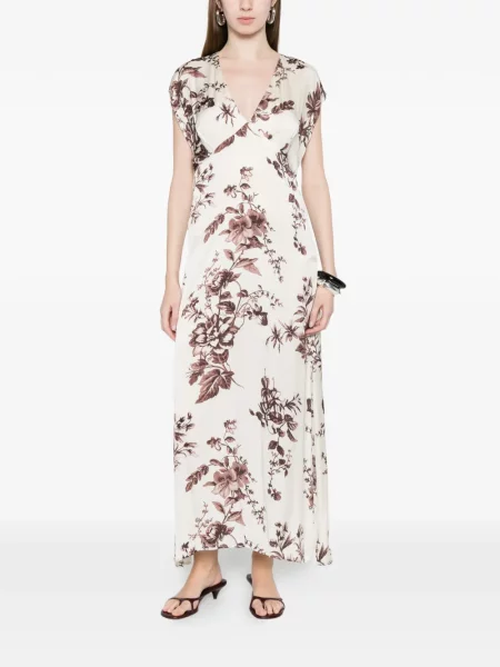 Gėlėtas kostiumas suknele Liu Jo v formos iškirpte