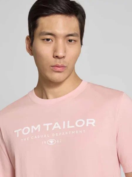 T-shirt o kroju regular fit z czystej bawełny Tom Tailor