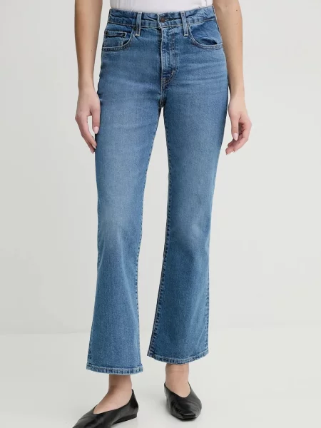 Дънки Levi's AUTHENTIC KICK BOOT с висока талия синьо