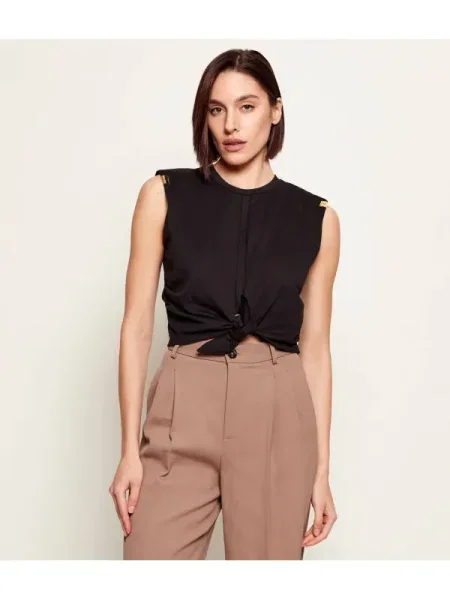 Elisabetta Franchi Bluză | Cropped Fit negru